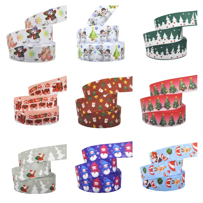 10Y/lot 25mm Christmas Theme Printing Grosgrain Ribbon Home Textile Printed Ribbon Wedding Decorations Materials Gifts Packing
10Y/lot 25mm Christmas Theme Printing Grosgrain Ribbon Home Textile Printed Ribbon Wedding Decorations Materials Gifts Packing