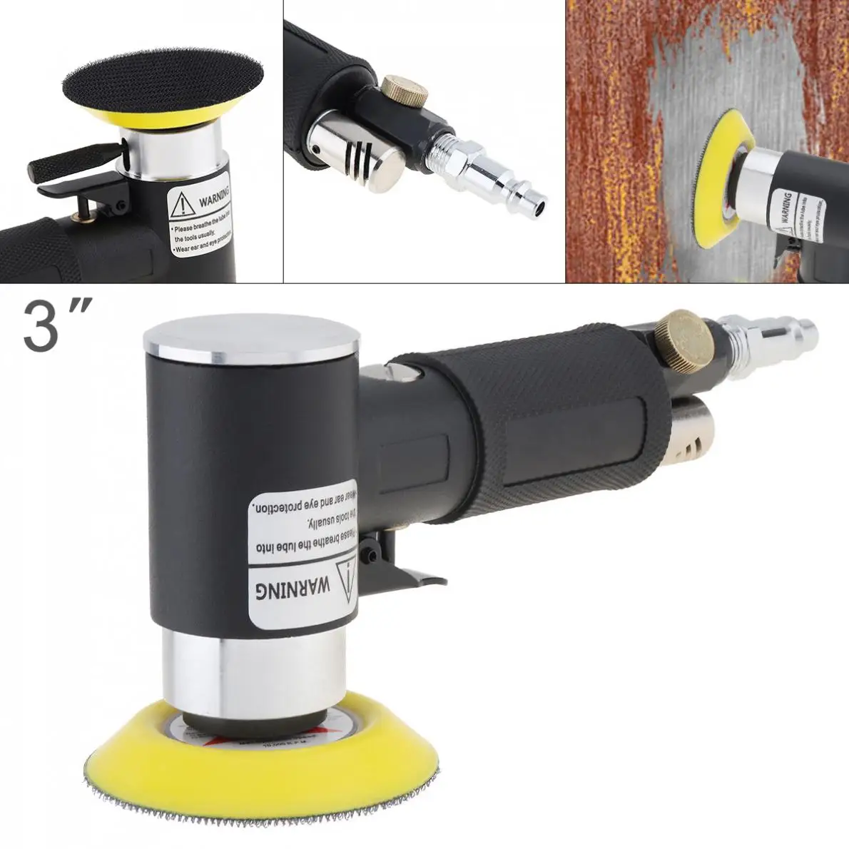 3 Inch Eccentric High-speed Pneumatic Sanding Machine and Sanding Pad for Mechanical / Auto Repair / Furniture Polishing
3 Inch Eccentric High-speed Pneumatic Sanding Machine and Sanding Pad for Mechanical / Auto Repair / Furniture Polishing