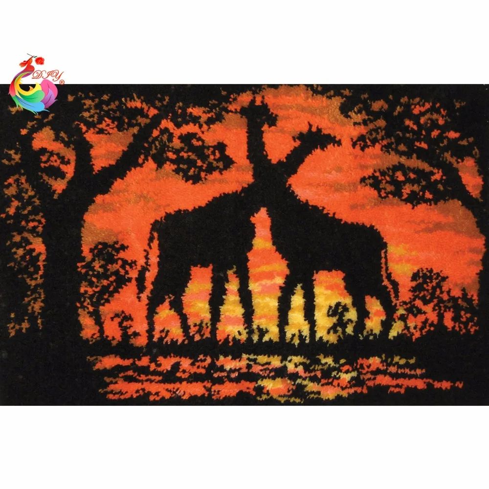 Unfinished Crocheting Rug Yarn Cushion Embroidery Carpet Cartoon deer Mat Needlework Kit Latch Hook Rug Kit Big size110x75cm
Unfinished Crocheting Rug Yarn Cushion Embroidery Carpet Cartoon deer Mat Needlework Kit Latch Hook Rug Kit Big size110x75cm