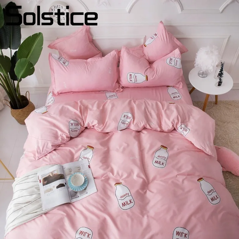 Solstice Home Textile Kid Teenage Girls Bedding Sets Milk Bottle Duvet Cover Flat Sheet Pillowcase King Twin Single Linen 3/4Pcs
Solstice Home Textile Kid Teenage Girls Bedding Sets Milk Bottle Duvet Cover Flat Sheet Pillowcase King Twin Single Linen 3/4Pcs
