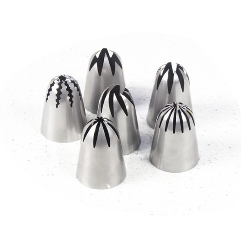 6pcs/set 304 Stainless Steel Pastry Nozzles Seamless Craft Icing Cream Fondant Craft Cake Decorating Tool Pastry Baking L Size
6pcs/set 304 Stainless Steel Pastry Nozzles Seamless Craft Icing Cream Fondant Craft Cake Decorating Tool Pastry Baking L Size