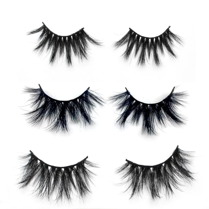 25 пар/лот ресницы мм Lashes крест накрест жестокости Бесплатная полный объем 3D норки