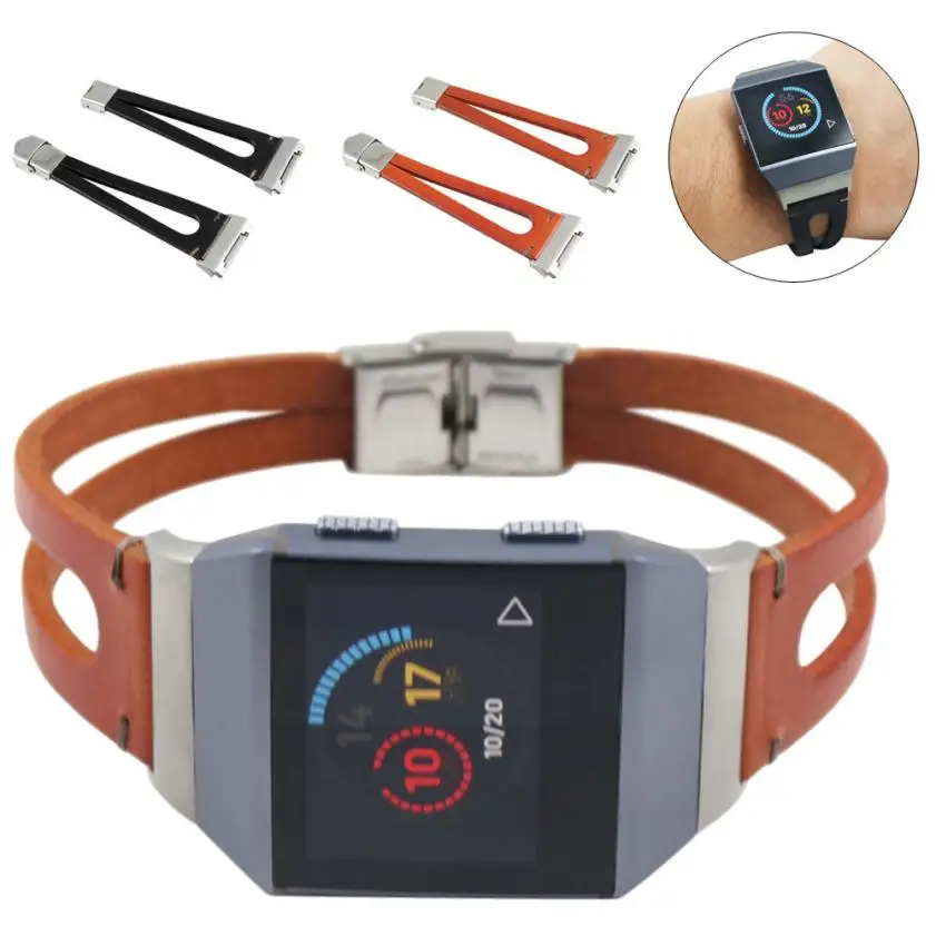 Сменный кожаный браслет ремешок для Fitbit Ionic OC24 Прямая поставка|wristband strap|bracelets