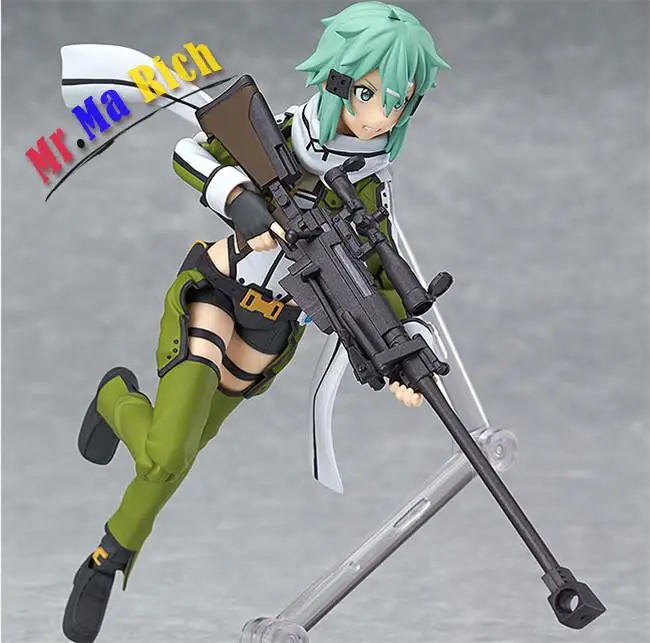Sword Art Online Sao Sinon Figma 241 аниме Brinquedos ПВХ фигурка Коллекционная модель детские