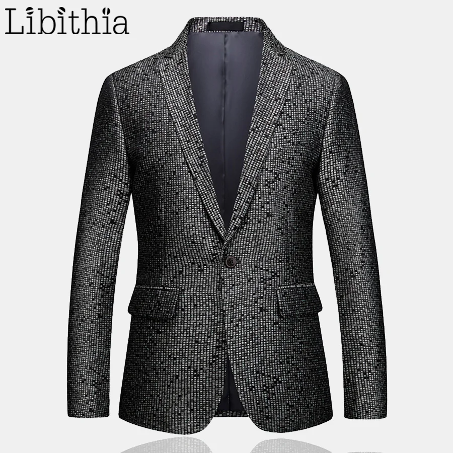 Mens One Button Blazer Fashion Wedding Smart Casual Slim Fit Jacket High Quality Black Big Size 5XL 6XL Clothes Male T206
Mens One Button Blazer Fashion Wedding Smart Casual Slim Fit Jacket High Quality Black Big Size 5XL 6XL Clothes Male T206