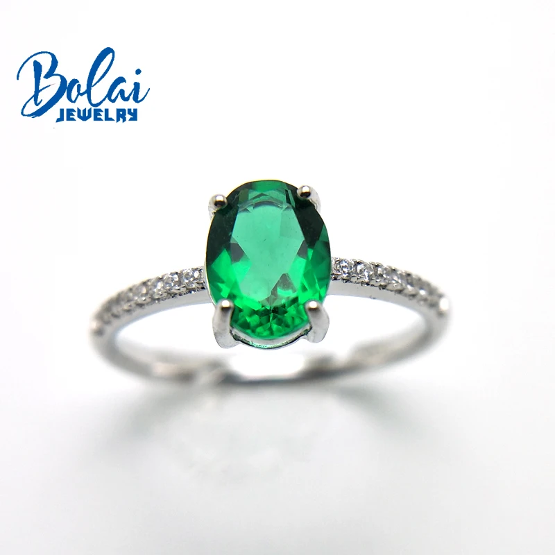 Bolaijewelry, Created green emerald oval 6*8mm ring 925 sterling silver fine jewelry for women best gift
Bolaijewelry, Created green emerald oval 6*8mm ring 925 sterling silver fine jewelry for women best gift