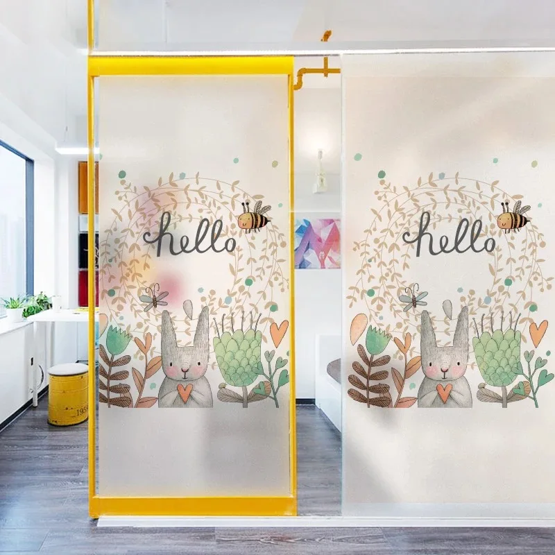 Cartoon bear stained electrostatic glass Sticker window film Custom home foil door Frosted Self-adhesive decorative window Films
Cartoon bear stained electrostatic glass Sticker window film Custom home foil door Frosted Self-adhesive decorative window Films