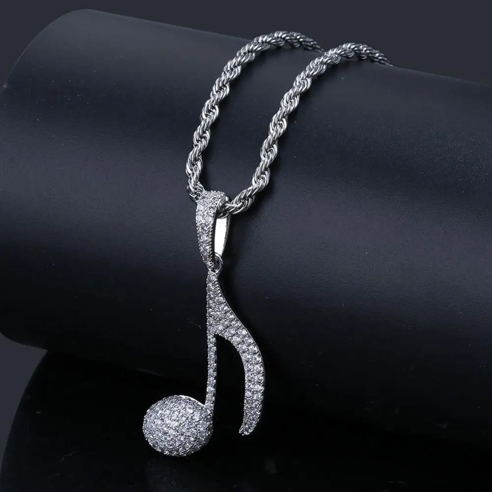 Iced out gold big music symbol hip hop pendant Micro Pave Zircon men women necklace gift
Iced out gold big music symbol hip hop pendant Micro Pave Zircon men women necklace gift