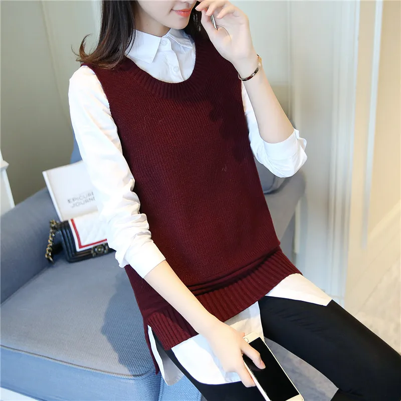 Spring 2017 new round knitting vest female vest Slim was thin outside the round neck sweater vest sleeveless coat tide career
Spring 2017 new round knitting vest female vest Slim was thin outside the round neck sweater vest sleeveless coat tide career
