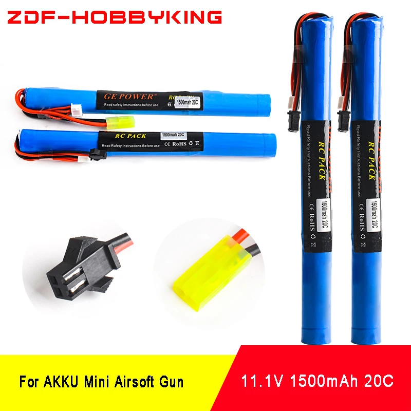 GE Мощность RC Lipo Батарея 11 1 В 1500 мАч 20C Акку мини Airsoft пистолет радиоуправляемая