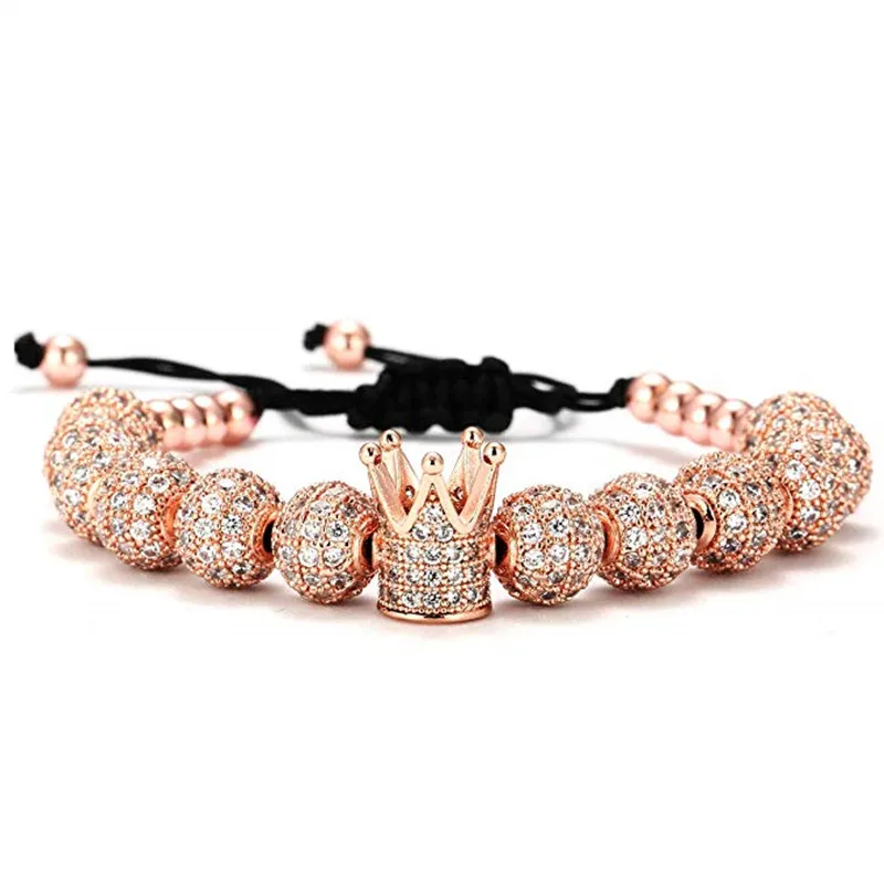 New Fashion CZ Imperial Crown Bracelet Charm Couple Bracelets for Lovers 8m Beaded Bracelet Set Valentine's Day Gift
New Fashion CZ Imperial Crown Bracelet Charm Couple Bracelets for Lovers 8m Beaded Bracelet Set Valentine's Day Gift