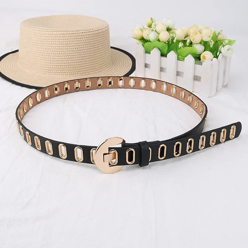 New Thin Pin Buckles Belt Female Deduction Side Gold Alloy Buckle jeans Wild Belts For Women Fashion Student Brown Simple Design
New Thin Pin Buckles Belt Female Deduction Side Gold Alloy Buckle jeans Wild Belts For Women Fashion Student Brown Simple Design