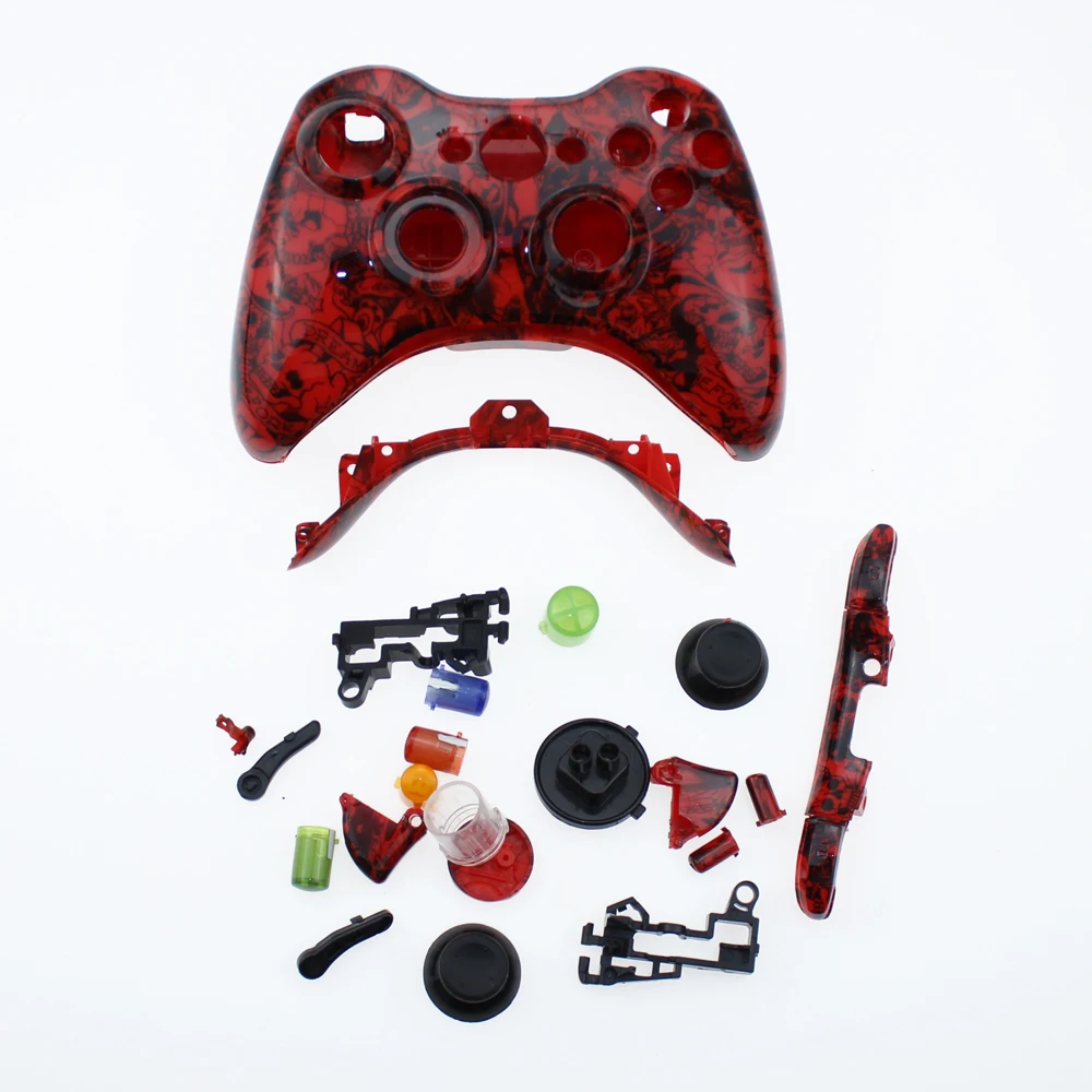 Камуфляжный красный белый запасной корпус для геймпада XBOX 360 | Электроника