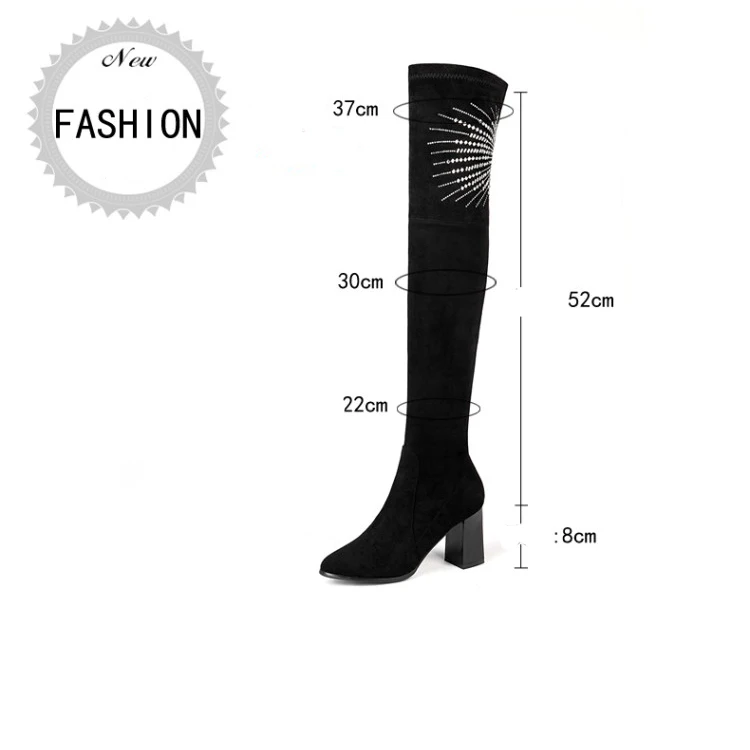 Olomm New Fashion Women Winter Over The Knee Boots Comfort Square Heels Boots Pointed Toe Black Party Shoes Women US Size 3-13
Olomm New Fashion Women Winter Over The Knee Boots Comfort Square Heels Boots Pointed Toe Black Party Shoes Women US Size 3-13