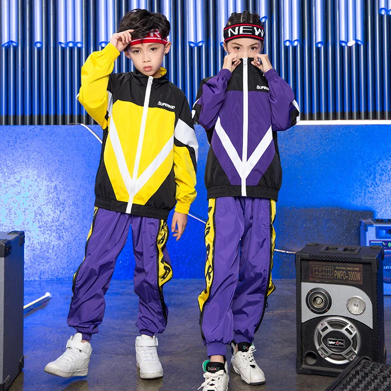 Loose Stage Performance Clothing Children's Hip-hop Suit Jacket Pants Set Kids Girls Boys Jazz Hiphop Street Dance Clothes
Loose Stage Performance Clothing Children's Hip-hop Suit Jacket Pants Set Kids Girls Boys Jazz Hiphop Street Dance Clothes
