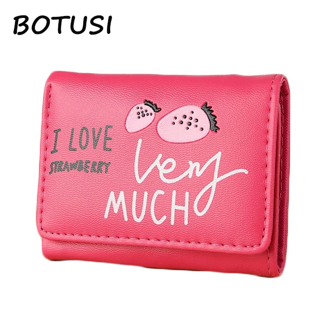 BOTUSI Carton Strawberry 2018 New Woman Wallet Small Hasp Coin Purse Mini Leather Clutch Card Holder Candy Ladies Purse Fashion
BOTUSI Carton Strawberry 2018 New Woman Wallet Small Hasp Coin Purse Mini Leather Clutch Card Holder Candy Ladies Purse Fashion