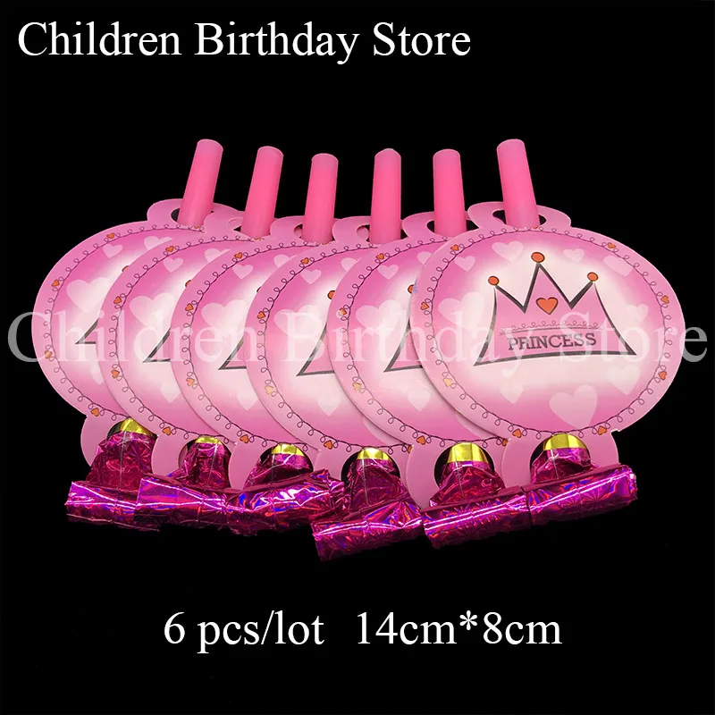 6pcs/lot Princess Crown blowouts Princess Crown theme birthday party decorations Princess Crown theme party supplies