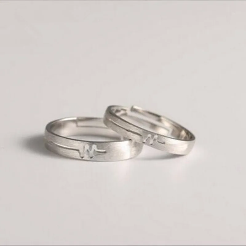 Silver Plated Jewelry Not Allergic Aesthetic Rascal Heartbeat Couple Popular Opening Rings SR1
Silver Plated Jewelry Not Allergic Aesthetic Rascal Heartbeat Couple Popular Opening Rings SR1