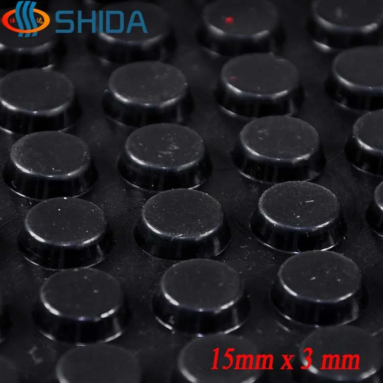 360 шт. 15*3 мм клейкие мягкие черные противоскользящие простые бамперы силиконовые