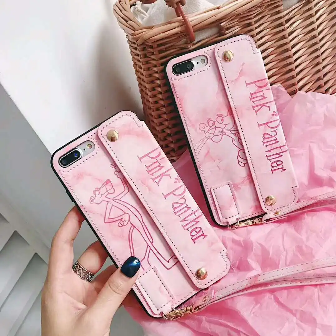 Модные роскошные розовые леопардовые флип чехлы бумажники для iPhone X Xr Xs Max кожаный