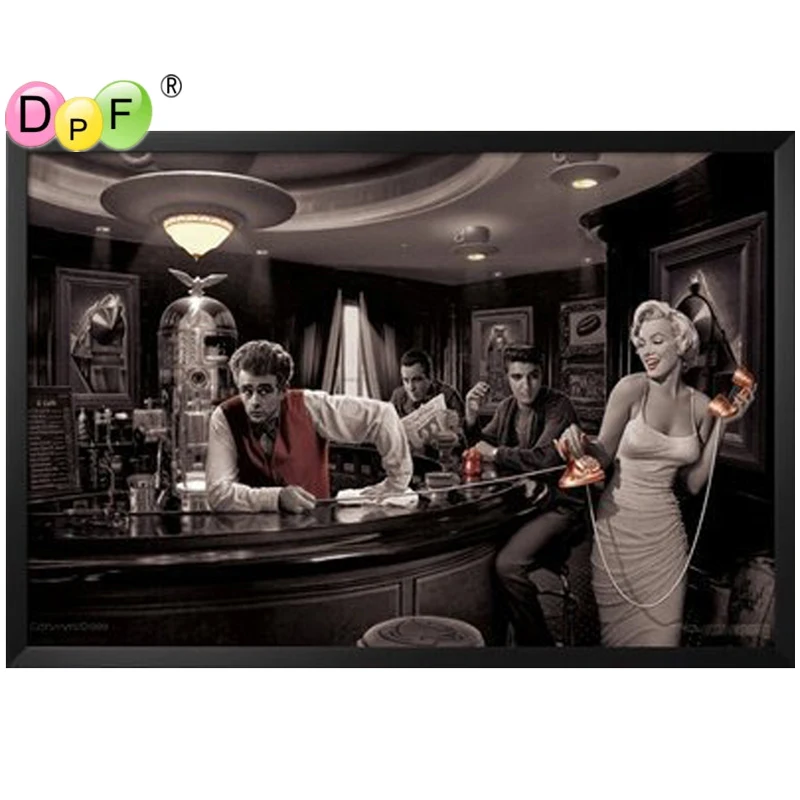 DPF 5D diamond embroidery James Dean Elvis Presley Marilyn Monroe full diamond painting Cross Stitch Rhinestone mosaic art decor
DPF 5D diamond embroidery James Dean Elvis Presley Marilyn Monroe full diamond painting Cross Stitch Rhinestone mosaic art decor