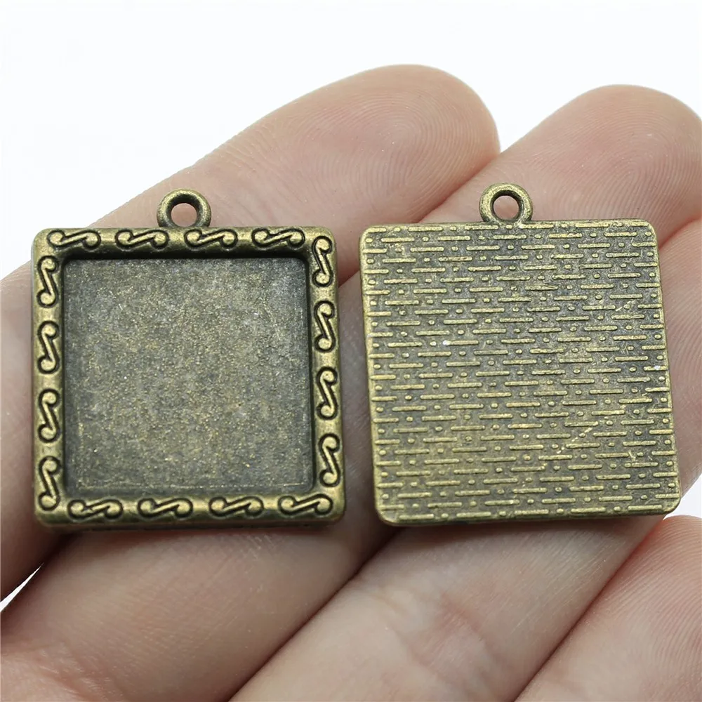 WYSIWYG 4pcs 20mm Square Inner Size Vintage Antique Bronze Color Cameo Cabochon Base Setting Charms Pendant Jewelry Finding
WYSIWYG 4pcs 20mm Square Inner Size Vintage Antique Bronze Color Cameo Cabochon Base Setting Charms Pendant Jewelry Finding