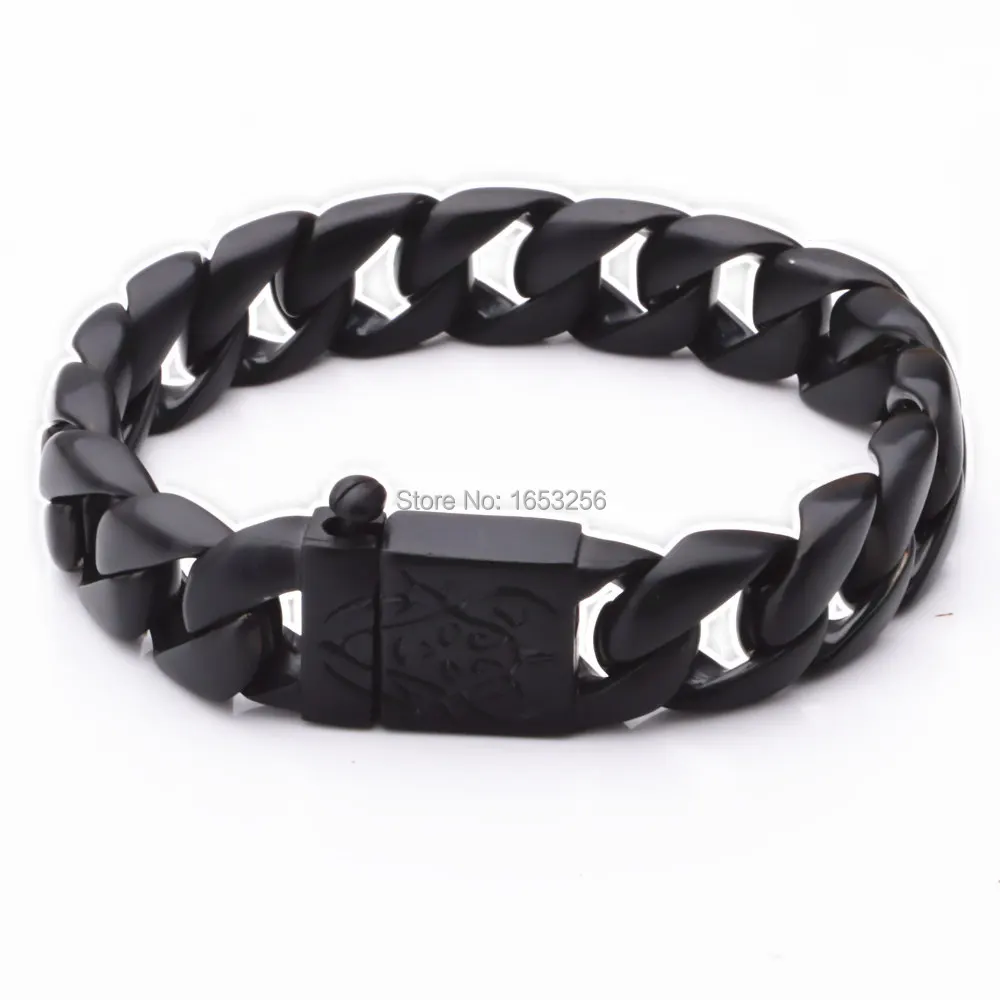 TGSL00133 New Fashion Black Plated Curb Cuban Link Bracelet Chain Stainless Steel Cool Clasp Jewelry for Men gift 15mm 8.66''
TGSL00133 New Fashion Black Plated Curb Cuban Link Bracelet Chain Stainless Steel Cool Clasp Jewelry for Men gift 15mm 8.66''