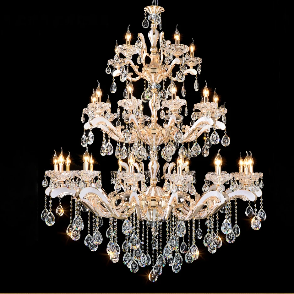 European Luxury Crystal Chandeliers Living Room Bedroom Continental Villa Hotel Lobby Chandelier Hall Large Empire Light Lamps
European Luxury Crystal Chandeliers Living Room Bedroom Continental Villa Hotel Lobby Chandelier Hall Large Empire Light Lamps