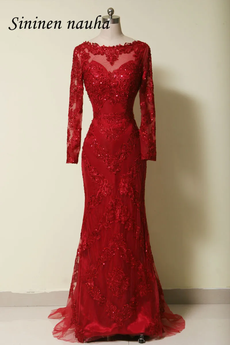 Evening Formal Dresses Long Sleeves Lace Appliques Beaded Mermaid Women Prom Dress Plus Size Vestidos De Festa Robe De Soiree 4
Evening Formal Dresses Long Sleeves Lace Appliques Beaded Mermaid Women Prom Dress Plus Size Vestidos De Festa Robe De Soiree 4