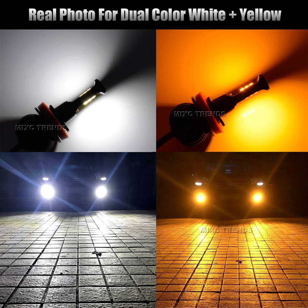 12V LED 3000K 6000K Dual Color LED Fog Light Bulbs H11 H8 H7 LED H1 H3 9005 9006 880 881 Headlight Fog Lamp for Cars Motorcycle
12V LED 3000K 6000K Dual Color LED Fog Light Bulbs H11 H8 H7 LED H1 H3 9005 9006 880 881 Headlight Fog Lamp for Cars Motorcycle