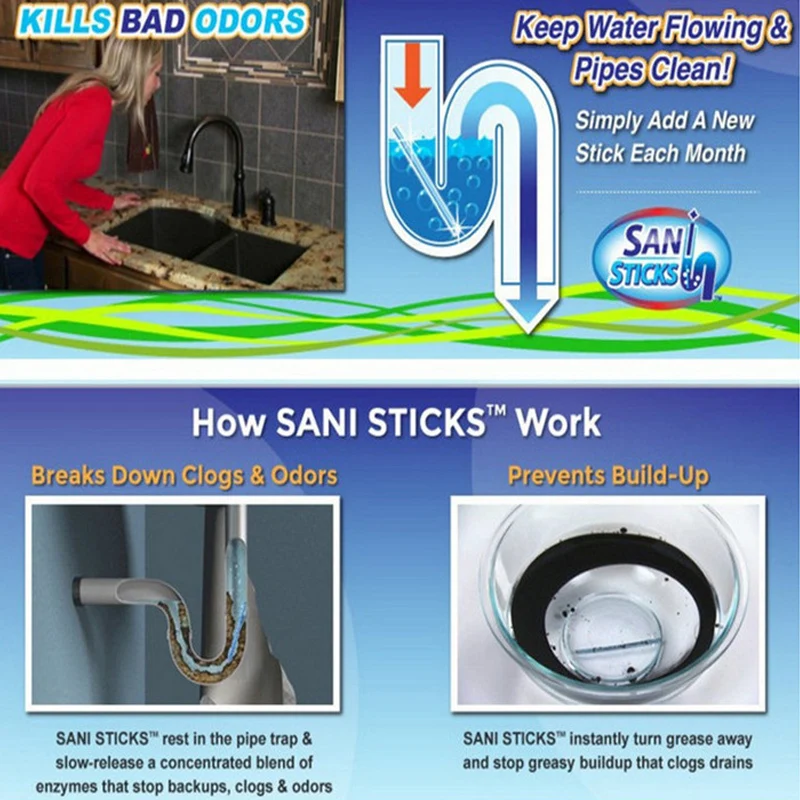 Палочки Sani для удаления загрязнений на кухне в туалете и ванной 12 шт. | Дом сад