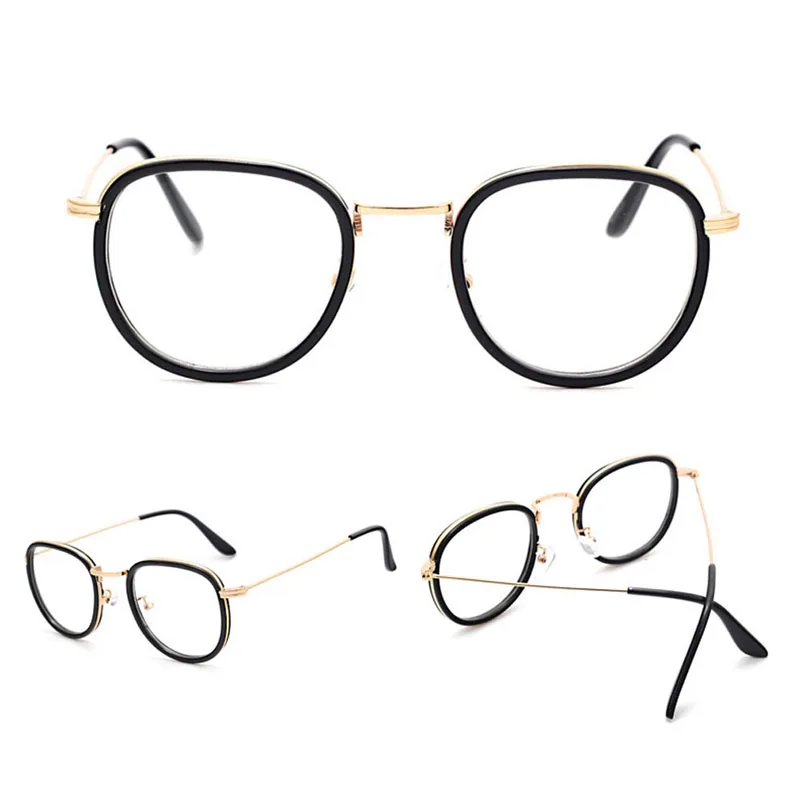 Винтажные мужские и женские очки с прозрачными линзами круглые ретро 2020|nerd
