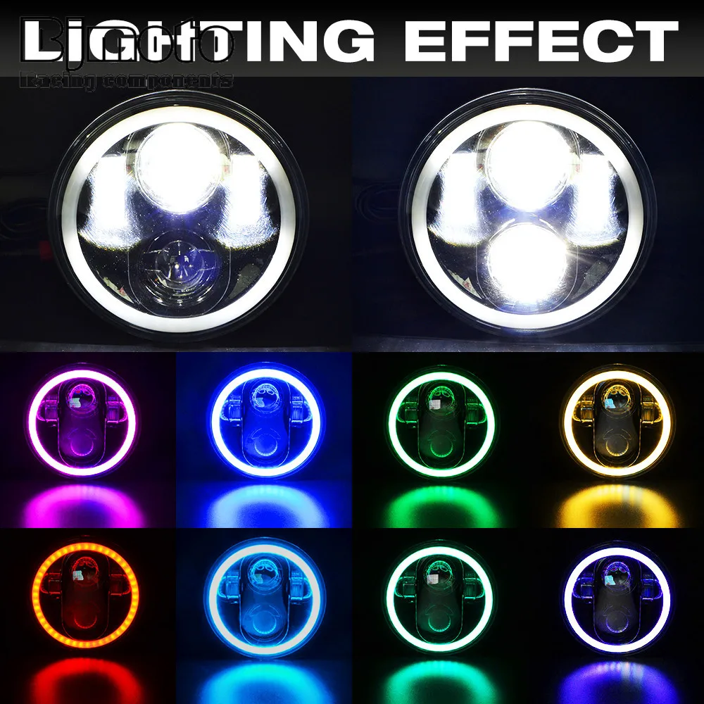 BJMOTO Motorcycle 5 3/4 " RGB Headlight 5.75 Inch LED Halo Hi/Lo Beam Headlamp For Harley VRSCD XG Dyna FXSTS
BJMOTO Motorcycle 5 3/4 " RGB Headlight 5.75 Inch LED Halo Hi/Lo Beam Headlamp For Harley VRSCD XG Dyna FXSTS