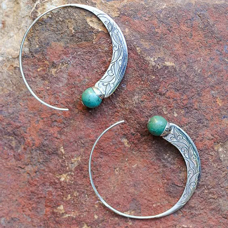 Vintage Round Spiral Piercing Earrings Exaggerated Boho Jewelry Ethnic Brincos Carved Pattern Nationality Earrings Z3J657
Vintage Round Spiral Piercing Earrings Exaggerated Boho Jewelry Ethnic Brincos Carved Pattern Nationality Earrings Z3J657