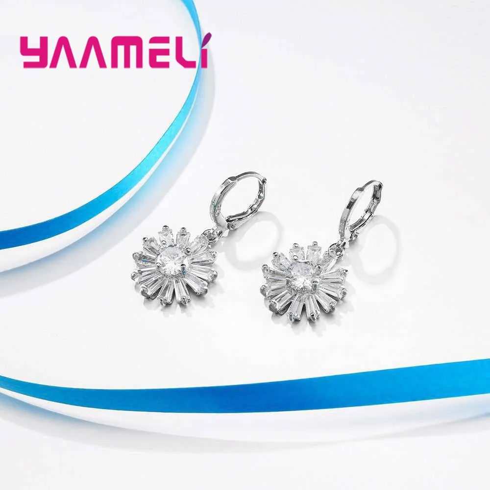 Women Trendy Pendant Necklace Drop Earring Set For Engagement Charm Dandelion Shape Zircon Wedding Silver Sets
Women Trendy Pendant Necklace Drop Earring Set For Engagement Charm Dandelion Shape Zircon Wedding Silver Sets