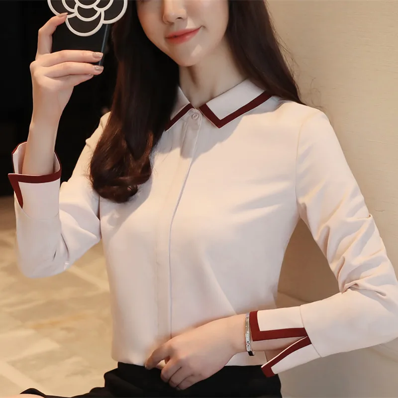 2018 Top Quality Summer Style Chiffon Blouse Women Shirts Long Sleeve Turn Down Collar White Ladies Shirt Blusas Femininas
2018 Top Quality Summer Style Chiffon Blouse Women Shirts Long Sleeve Turn Down Collar White Ladies Shirt Blusas Femininas