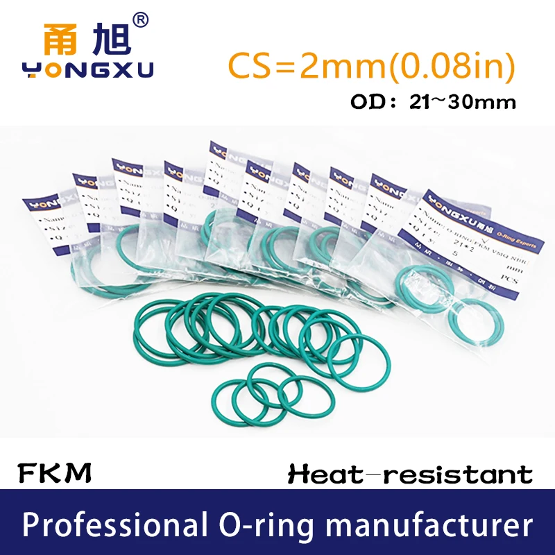 10PC/lot Fluorine rubber Ring FKM Oring Seals CS2mm OD21/22/23/24/25/26/27/28/29/30*2mm O Ring Seal Gasket Oil Fuel Washer
10PC/lot Fluorine rubber Ring FKM Oring Seals CS2mm OD21/22/23/24/25/26/27/28/29/30*2mm O Ring Seal Gasket Oil Fuel Washer