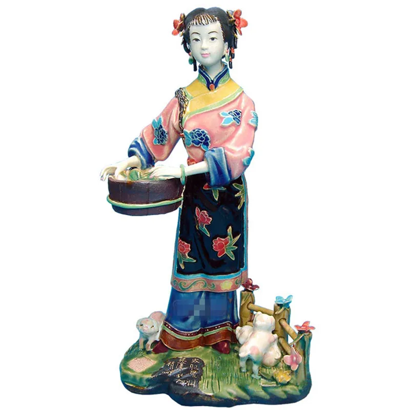 Colored Drawing Ceramics Craftwork Figurines Chinese Ancient Beauty Figure Porcelain Study Room Decoration Accessories X1742
Colored Drawing Ceramics Craftwork Figurines Chinese Ancient Beauty Figure Porcelain Study Room Decoration Accessories X1742
