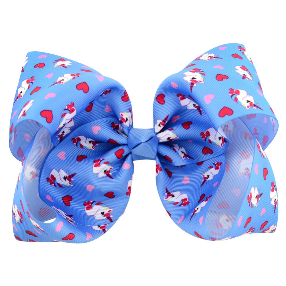 Hot Sale Candy Color Print unicorn Ribbon 8inch Bow With Alligator Hairpin Baby Hair Clips for Baby Girls Kids Hair Accessories
Hot Sale Candy Color Print unicorn Ribbon 8inch Bow With Alligator Hairpin Baby Hair Clips for Baby Girls Kids Hair Accessories