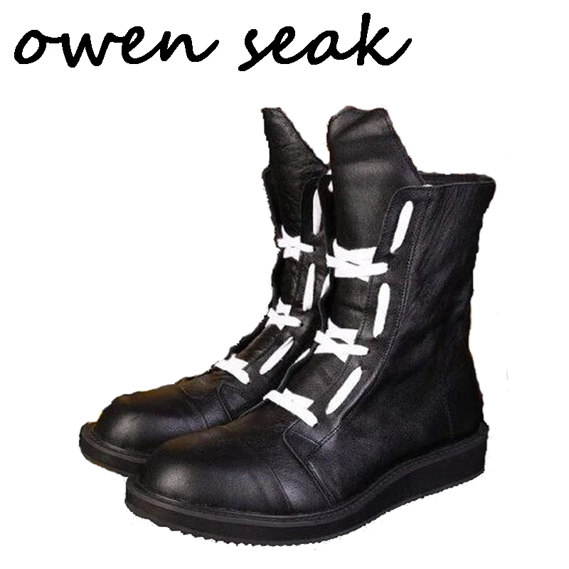 Owen Seak Men Boots Luxury Trainers Cow Leather Snow Boots Casual Winter Lace Up Zip Flats Black Sneakers Man Shoes
Owen Seak Men Boots Luxury Trainers Cow Leather Snow Boots Casual Winter Lace Up Zip Flats Black Sneakers Man Shoes