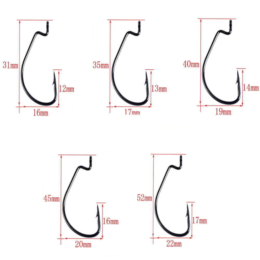 50pcs/lot Carbon Steel Fishing Hooks 2#-7# Jig Head Crank Barbed Hook for Soft Worm Bass Carp Fishing
50pcs/lot Carbon Steel Fishing Hooks 2#-7# Jig Head Crank Barbed Hook for Soft Worm Bass Carp Fishing