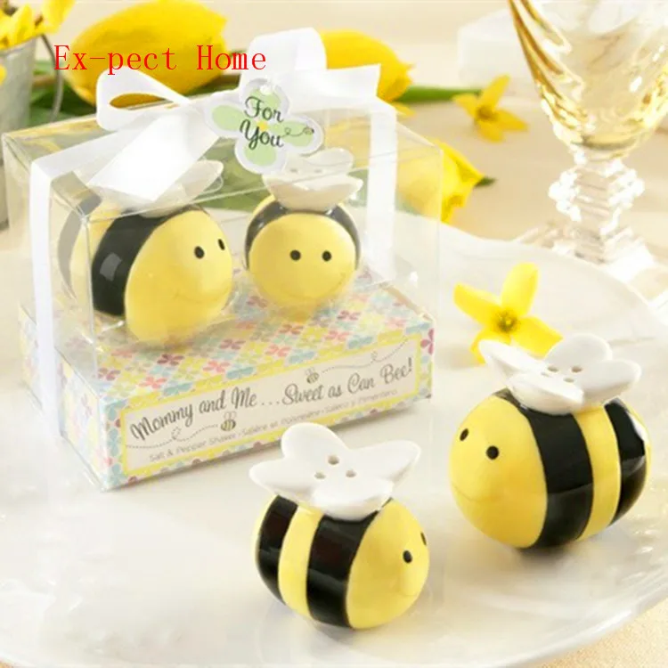 50 комплектов Керамические шейкеры для соли и перца Honeybee mommy and me в форме пчелы cruet Свадебная вечеринка для детского душа
50 комплектов Керамические шейкеры для соли и перца Honeybee mommy and me в форме пчелы cruet Свадебная вечеринка для детского душа