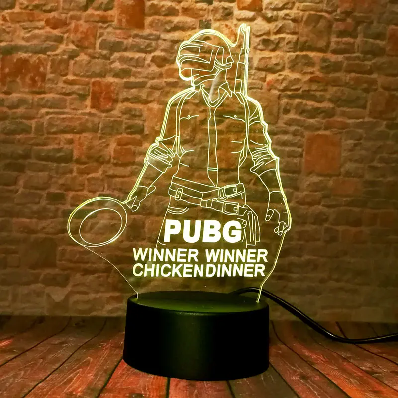 Фигурка игры Battle Royale PUBG, 3D светильник, визуальная иллюзия, светодисветодиодный, 7 цветов, менясветильник, настольная лампа светильник ящиеся...
Фигурка игры Battle Royale PUBG, 3D светильник, визуальная иллюзия, светодисветодиодный, 7 цветов, менясветильник, настольная лампа светильник ящиеся...