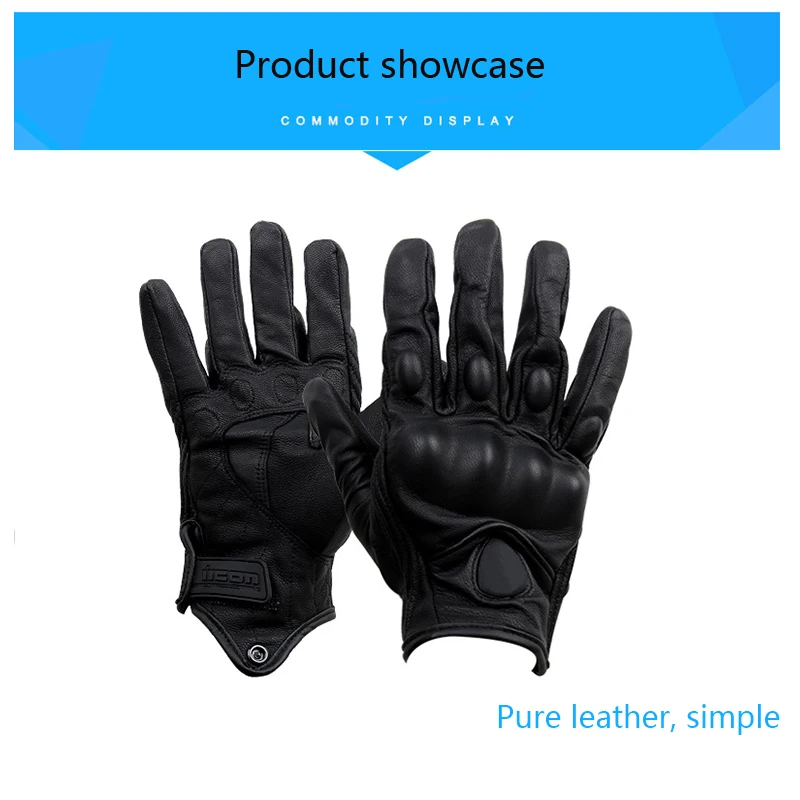 Punched motorcycle gloves Full Finger gloves goatskin outdoor off-road riding road motorcycle bicycle multi-purpose gloves
Punched motorcycle gloves Full Finger gloves goatskin outdoor off-road riding road motorcycle bicycle multi-purpose gloves