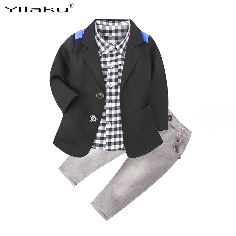Yilaku Children Clothing Boy Clothes Set Kids Plaid Shirt+Coat+Jeans 3 Pieces Set Boys Outfits Toddler Baby Boys Clothes Sets
Yilaku Children Clothing Boy Clothes Set Kids Plaid Shirt+Coat+Jeans 3 Pieces Set Boys Outfits Toddler Baby Boys Clothes Sets