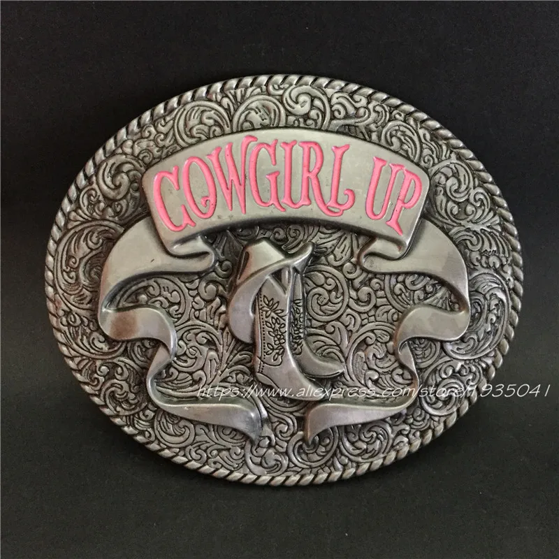 Retail Cowgirl Up Boots Metal Belt Buckle Fashion Letter Buckles Fit 4cm Wide Belt Men,Women Jeans,Clothes accessories
Retail Cowgirl Up Boots Metal Belt Buckle Fashion Letter Buckles Fit 4cm Wide Belt Men,Women Jeans,Clothes accessories