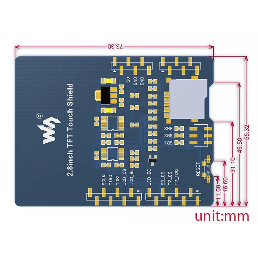 2.8inch TFT Touch Shield Lcd Display Screen 320*240 SPI Interface Support For UNO, Leonardo, UNO PLUS, NUCLEO, XNUCLEO
2.8inch TFT Touch Shield Lcd Display Screen 320*240 SPI Interface Support For UNO, Leonardo, UNO PLUS, NUCLEO, XNUCLEO