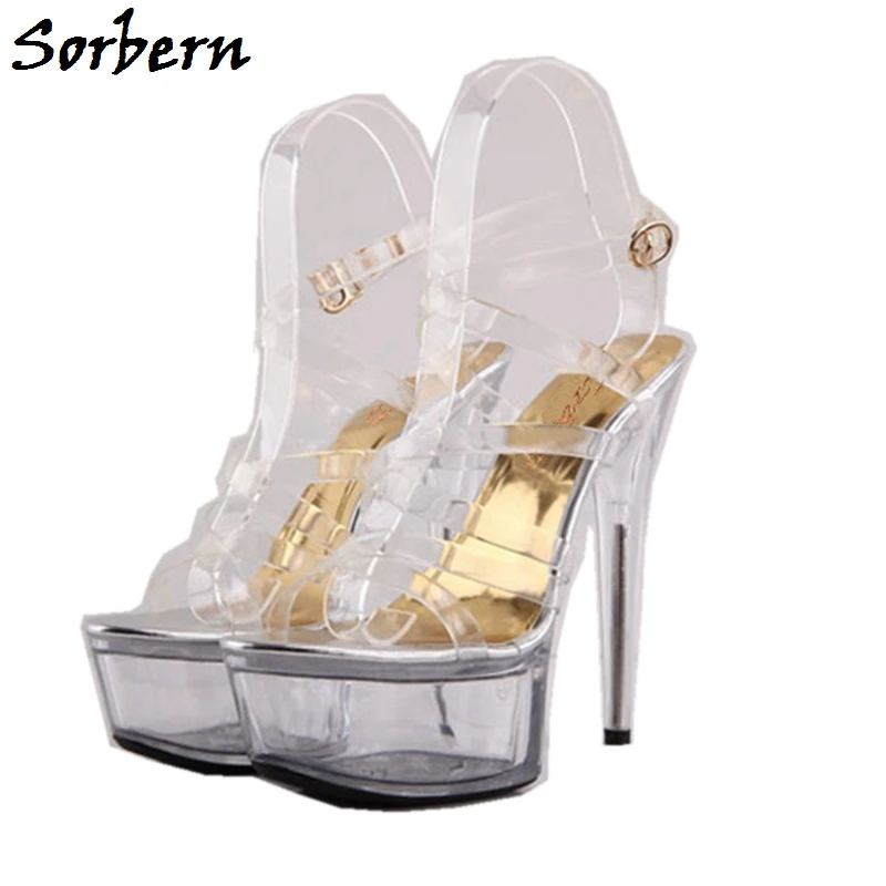 Sorbern Transparent Heels Sandals Personalized Sweet Party Decorations Shoes Summer Platform Ladies Sandals Ankle Strap Open Toe
Sorbern Transparent Heels Sandals Personalized Sweet Party Decorations Shoes Summer Platform Ladies Sandals Ankle Strap Open Toe
