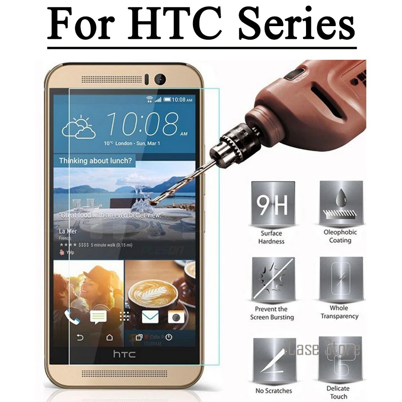 2.5D Экран протектор Закаленное Стекло для HTC один m7 M8 M9 Desire 820 816 826 626 620 616 510 10 M10
