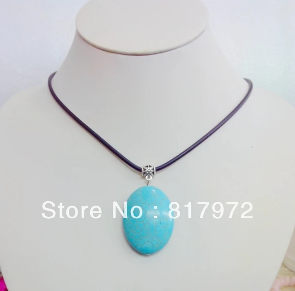 10pcs Simple Style Fashion Oval stone Bead Pendant Chain Necklace hide rope Party free shipping &6N00115
10pcs Simple Style Fashion Oval stone Bead Pendant Chain Necklace hide rope Party free shipping &6N00115
